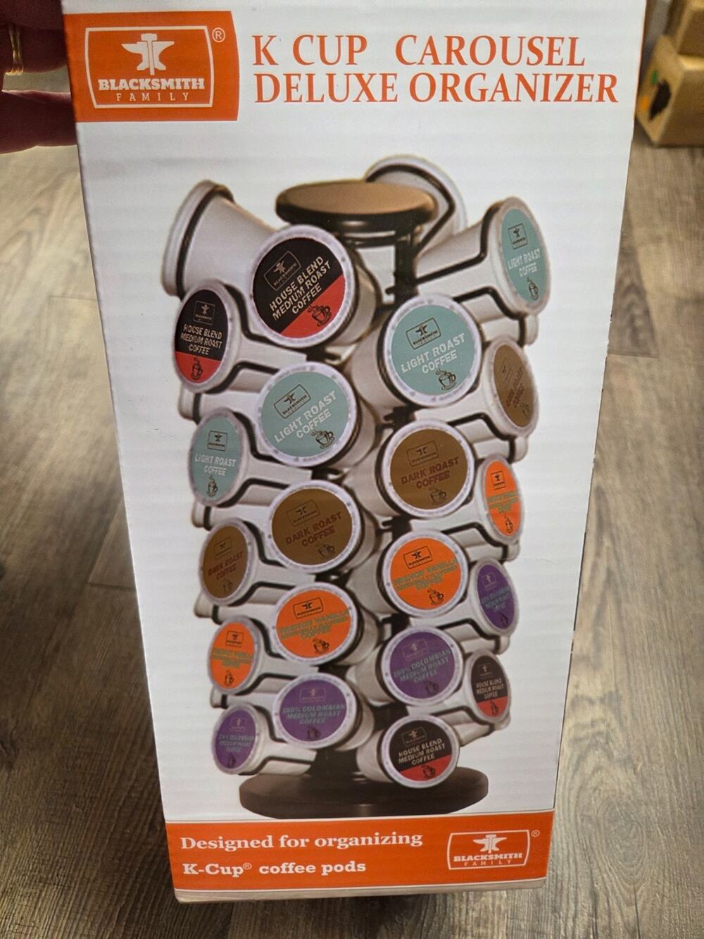 Blacksmith Family K Cup Carousel Coffee Pods Holder Storage Black Wire 40 Count